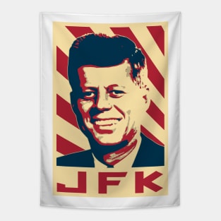 JFK Retro Propaganda Tapestry