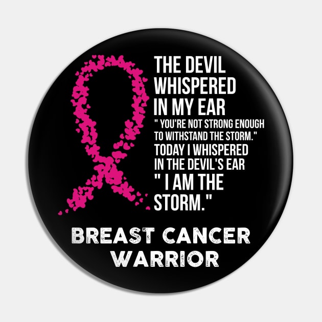 The Devil- Breast cancer Awareness Support Ribbon Pin by HomerNewbergereq