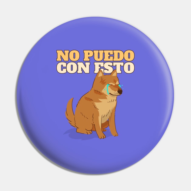 Sad Dog Meme Pin by CANVAZSHOP