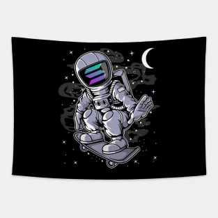 Astronaut Skate Solana SOL Coin To The Moon Crypto Token Cryptocurrency Blockchain Wallet Birthday Gift For Men Women Kids Tapestry