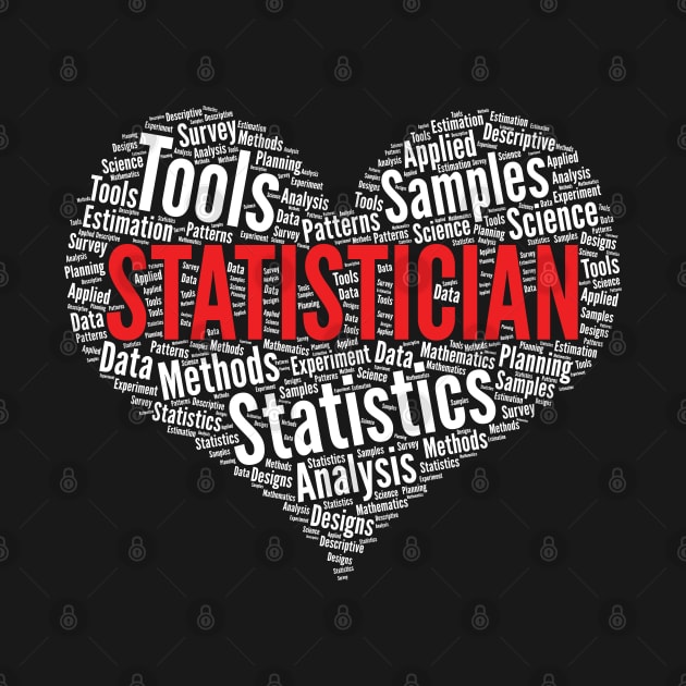 Statistician Heart Shape Word Cloud Design graphic by theodoros20