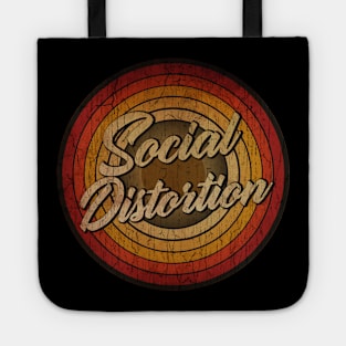 arjunthemaniac,circle retro faded Social Distortion Tote