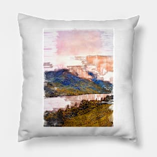 Foggy Glenfinnan River & Mountain Scotland. For Foggy Forests & Mountain Lovers. Foggy mountain collection Pillow