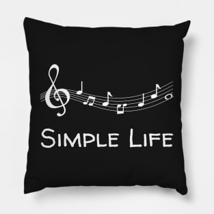 Simple Life - Music Notes Pillow