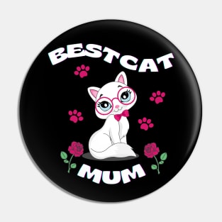 Best Cat Mum Pin