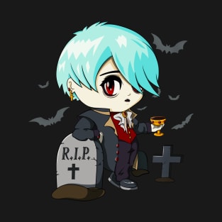 Gothic Vampire Emo Goth Chibi Anime T-Shirt