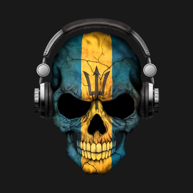 Dark Skull Deejay with Barbados Flag by jeffbartels