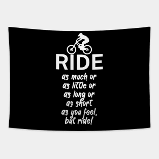 Ride as much or as little or as long or as short as you feel but ride Tapestry