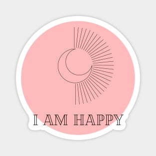 Affirmation Collection - I Am Happy (Rose) Magnet