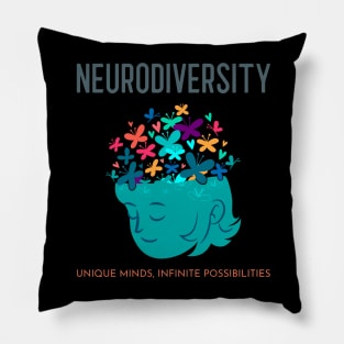 Unique Minds, Infinite Possibilities - Neurodiversity Pillow