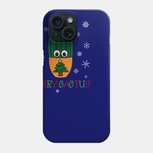 Merry Cactus - Cactus In Christmas Tree Pot Phone Case