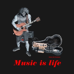 Living Dead Music Is Life Musician Art T-Shirt