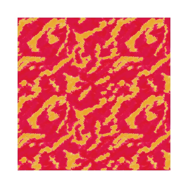 Red and Yellow Abstract Pattern by OneLook
