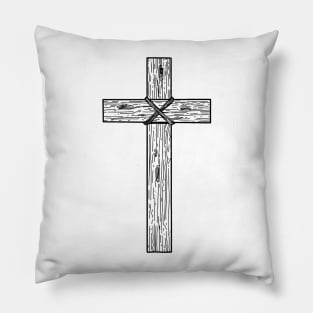 Wooden cross Pillow