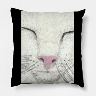 white cat face Pillow