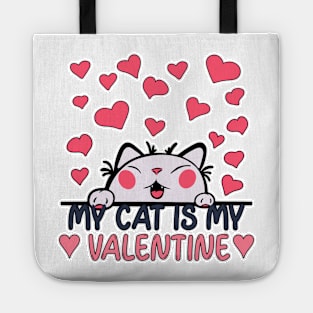 My Cat is my Valentine Tote