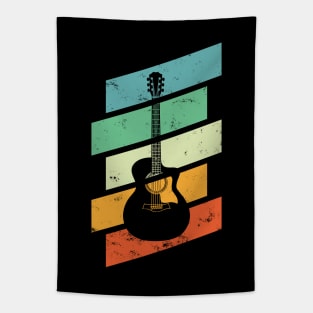 Vintage Style Auditorium Style Acoustic Guitar Retro Colors Tapestry