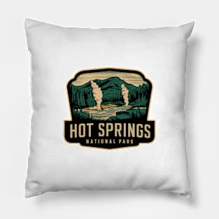 Arkansas Hot Springs Retro Pillow