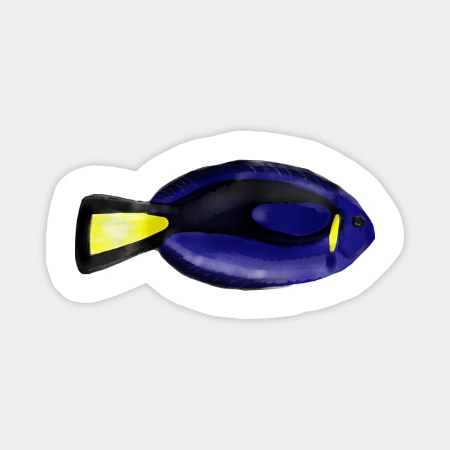 Blue Tang Magnet by melissamiddle