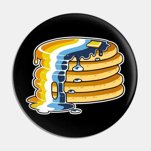 Aroace Pride Pancakes LGBT Pin by FlannMoriath