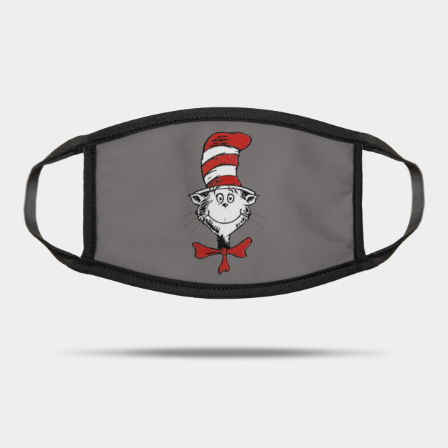Dr Seuss The Cat In The Hat Face Doctor Seuss Mask Teepublic