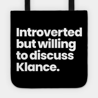 Introverted but willing to discuss Klance - Voltron: Legendary Defender Tote