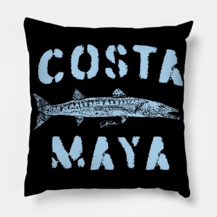 Costa Maya, Mexico, Great Barracuda Pillow