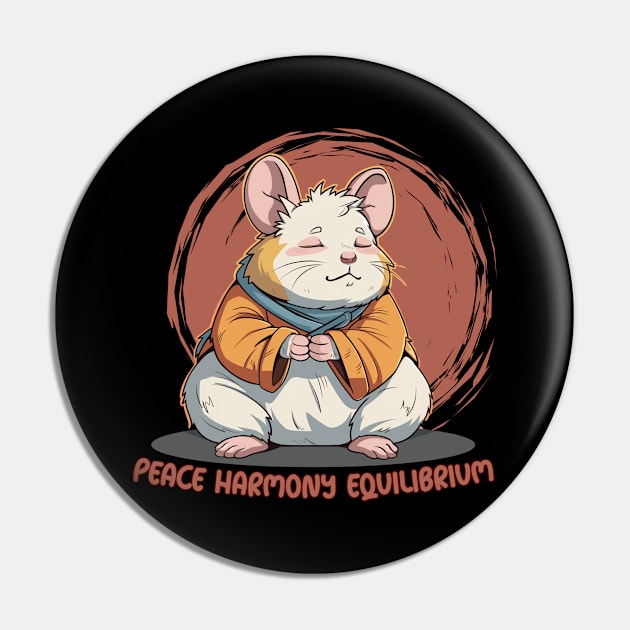 Hamster Peace Harmony Equilibrium Pin by FehuMarcinArt