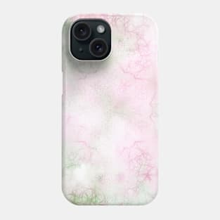 Delicate textured mandala in pink and green Phone Case