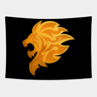 Golden Lion Head Tapestry