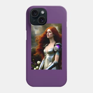 Lady Knight With Flowers Phone Case