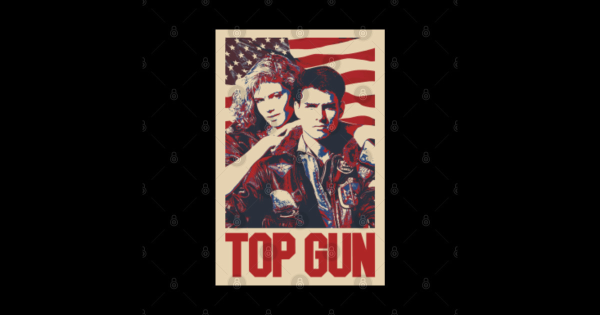 Top Gun Pop Art Style Top Gun Sticker TeePublic