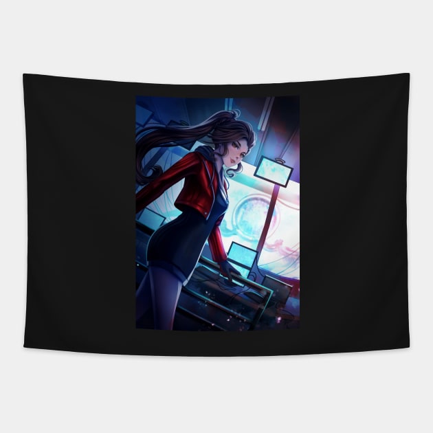 Boss (Ai the Somnium Files) Tapestry by alinalal