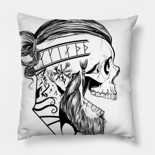 Warrior Skull Pillow