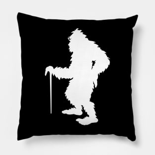 Bigfoot Walking With His Crutch Pillow