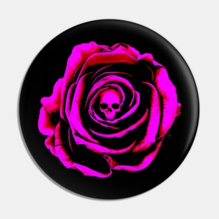 Rose Skull Pin