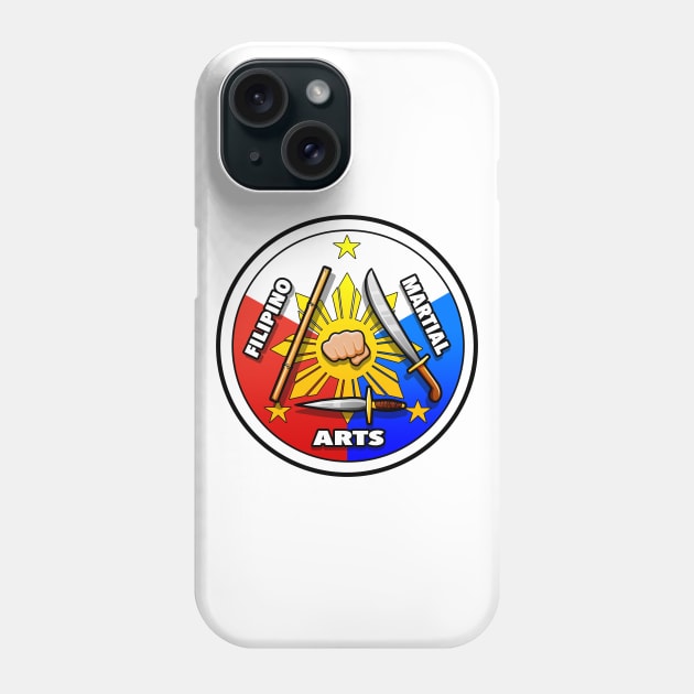 Filipino Martial Arts Logo (classic Filipino Flag style) Phone Case by YijArt