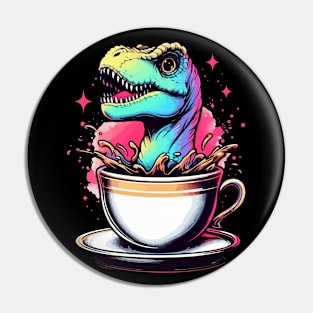 Cute Colorful Tea rex Pin