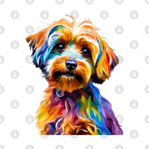 Pop-Art Yorkipoo Impressionism by Doodle and Things