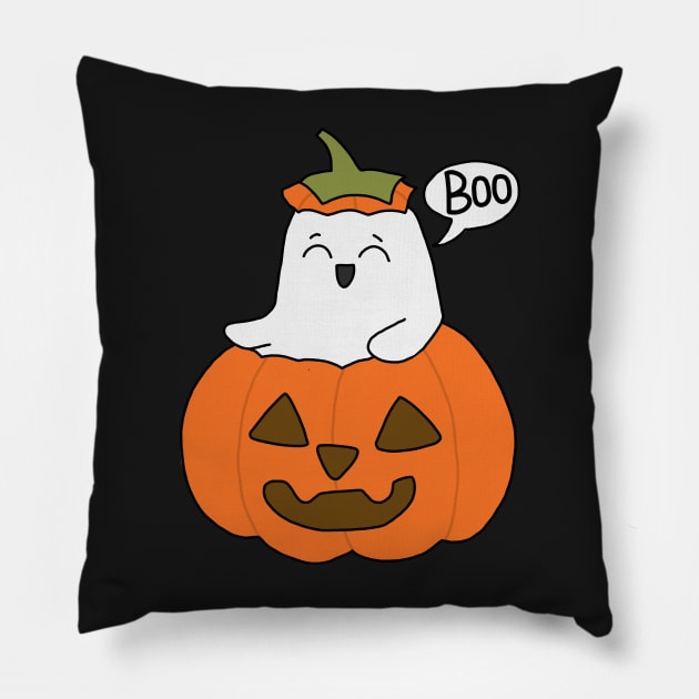 Ghost in a Pumpkin Pillow by Becky-Marie