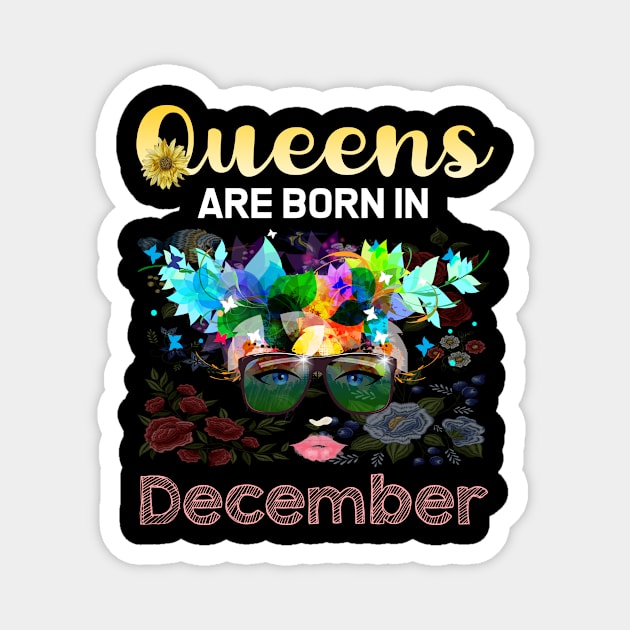 Queen Glassed Face December Magnet by symptomovertake