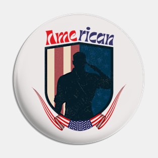 New American t-shirt Pin