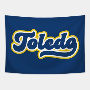 Retro Toledo Script Tapestry