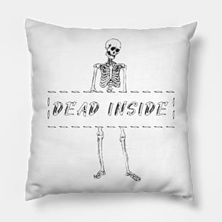 Dead Inside Skeleton Pillow