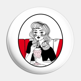 American Diner Girl Pin