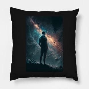 Man Gazing at the Stars Pillow