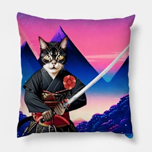 Cattana - Cat with Katana Pillow