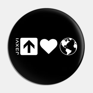 God Loves The World (white) Pin