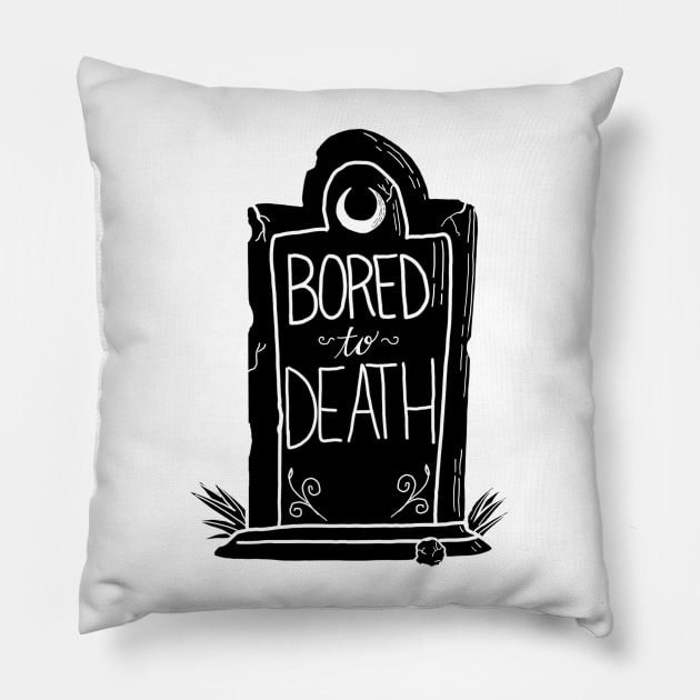 Bored to Death Pillow by Katacomb