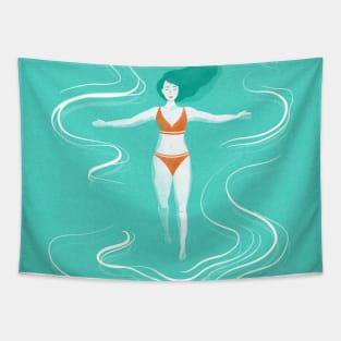 Blissful Swim Tapestry